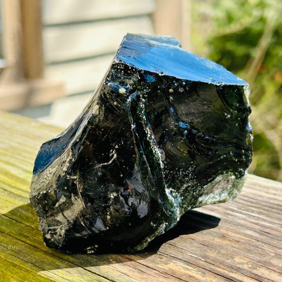 Natural rough moss agate chunk - Picture 1 of 12